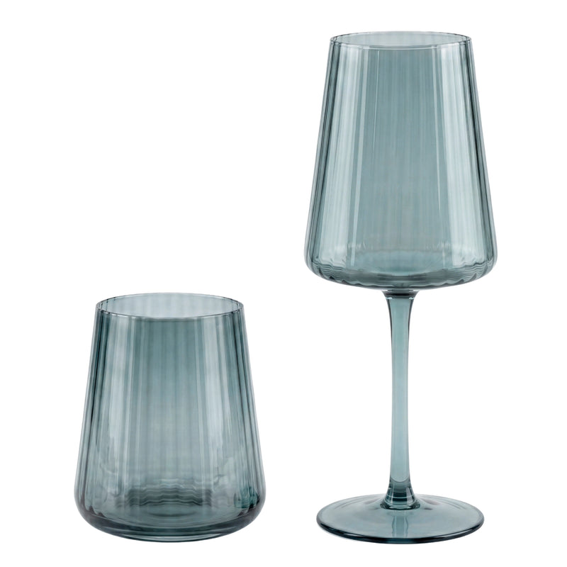 Blue Lined Glassware Collection