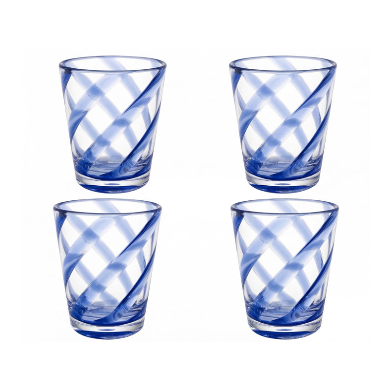 Blue Spiral Colored Acrylic Glass- 4 per box