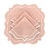 Blush Pink Scalloped Linen Napkins - Set of 4, featuring soft pink linen with scalloped edges and white stitching, perfect for elegant table settings.