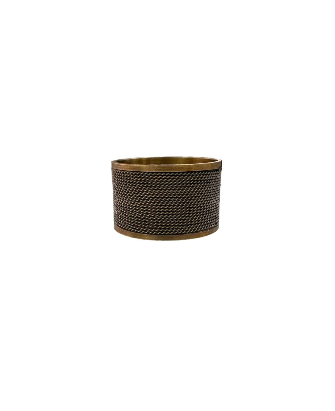 Brass wired napkin ring, designed for elegant tablescapes, perfect for enhancing event decor.