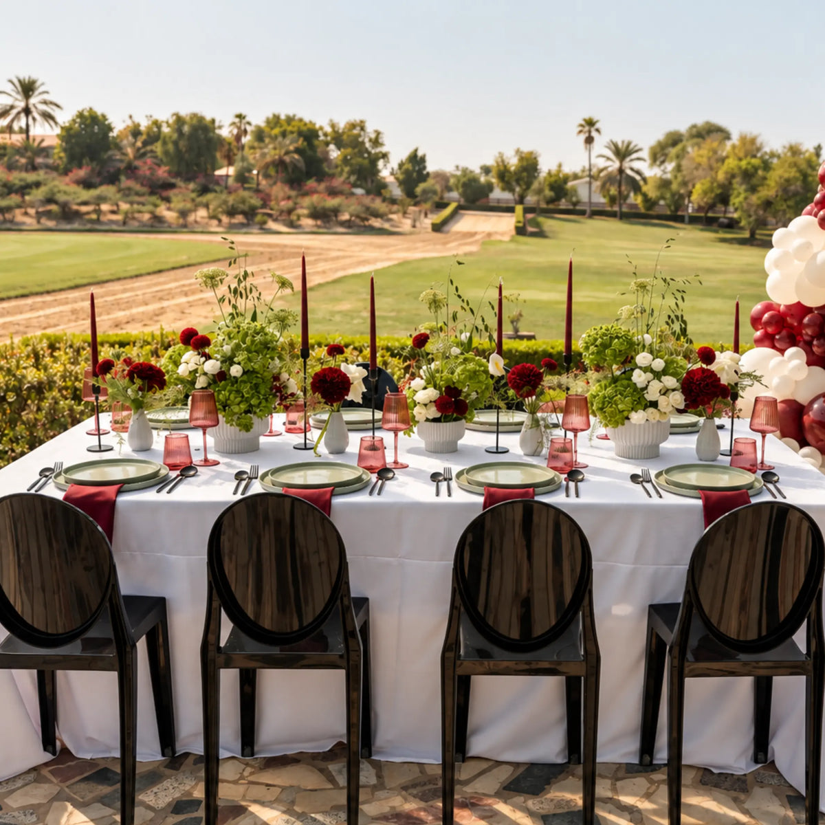 The Burgundy Edit - Dinner Setup