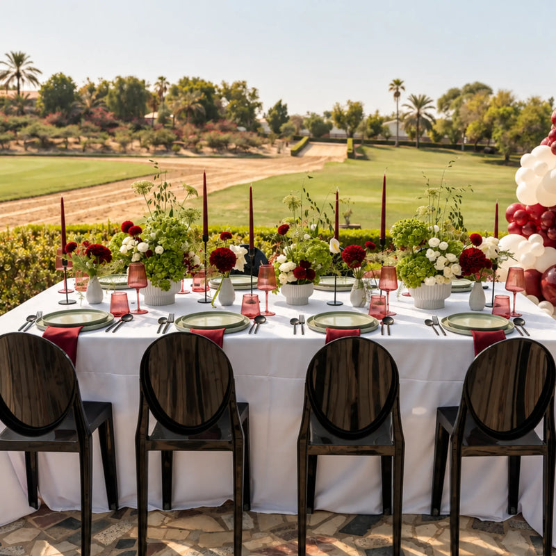 The Burgundy Edit - Dinner Setup