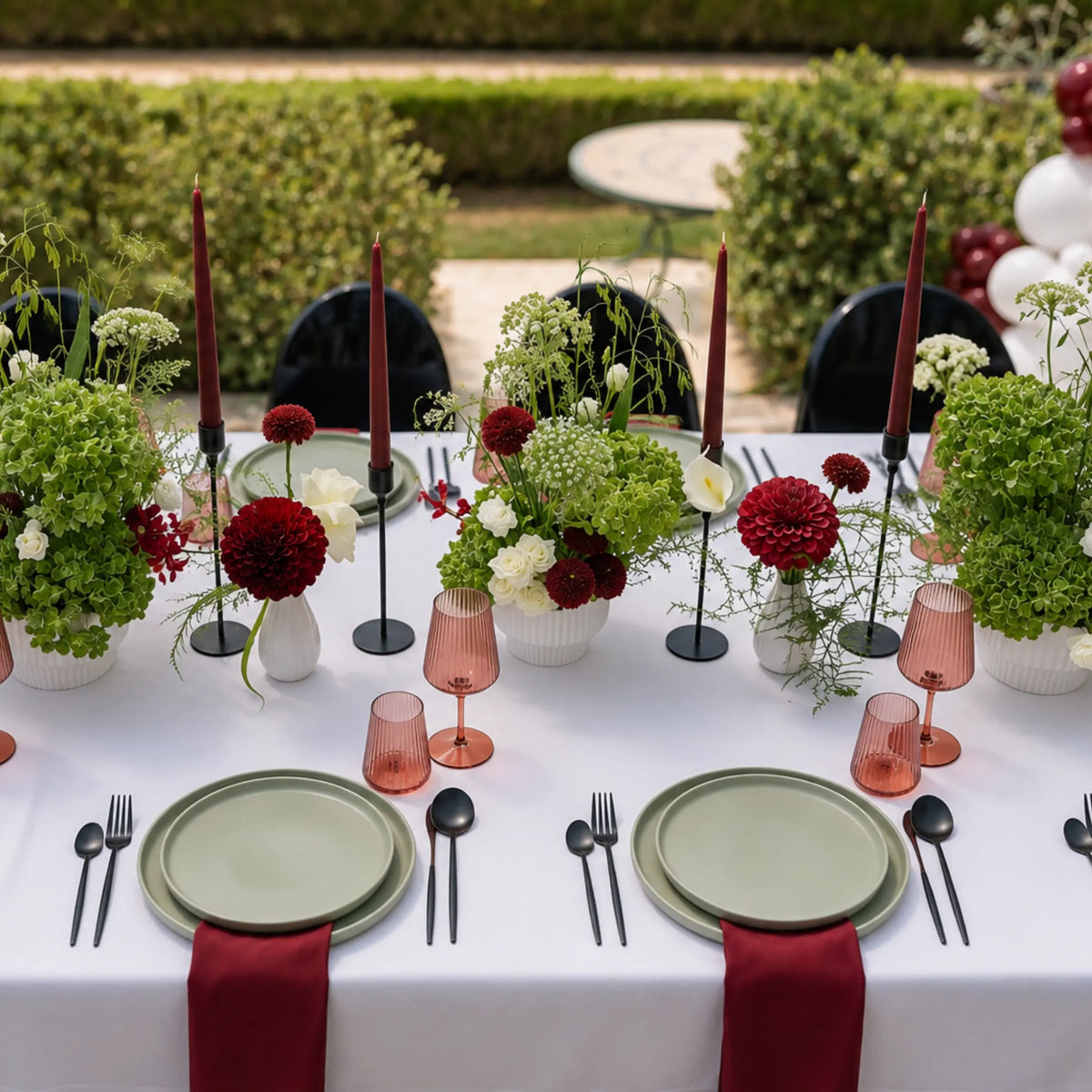 The Burgundy Edit - Dinner Setup