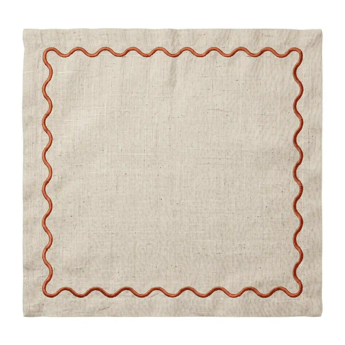 BurntOrangeWavyNapkins for home entertaining 