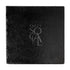 CHARGER GREY SLATE: A sophisticated grey slate charger, perfect for elegant table settings at events, embossed with “PARTY SOCIAL” branding in the center.