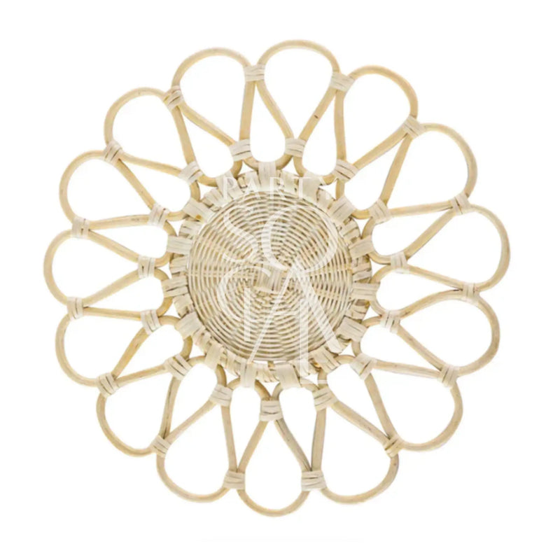 Charger Plate - Rattan White Wash Weave