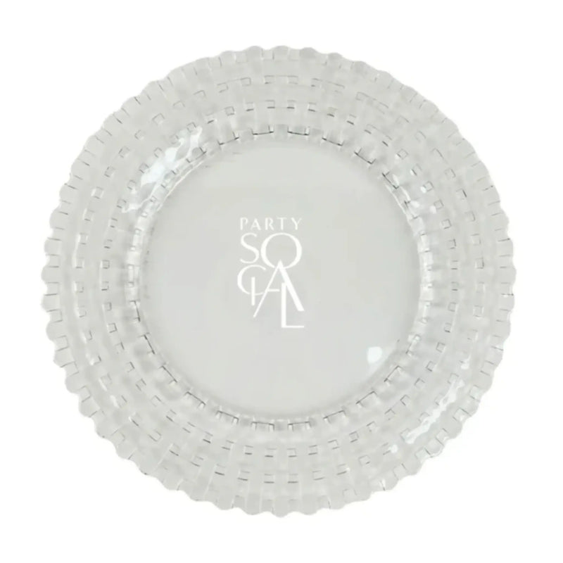 Charger Plate - Clear Basket Weave