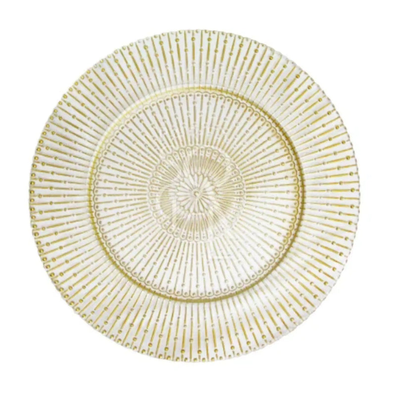 Charger Plate - Clear Radial Gold