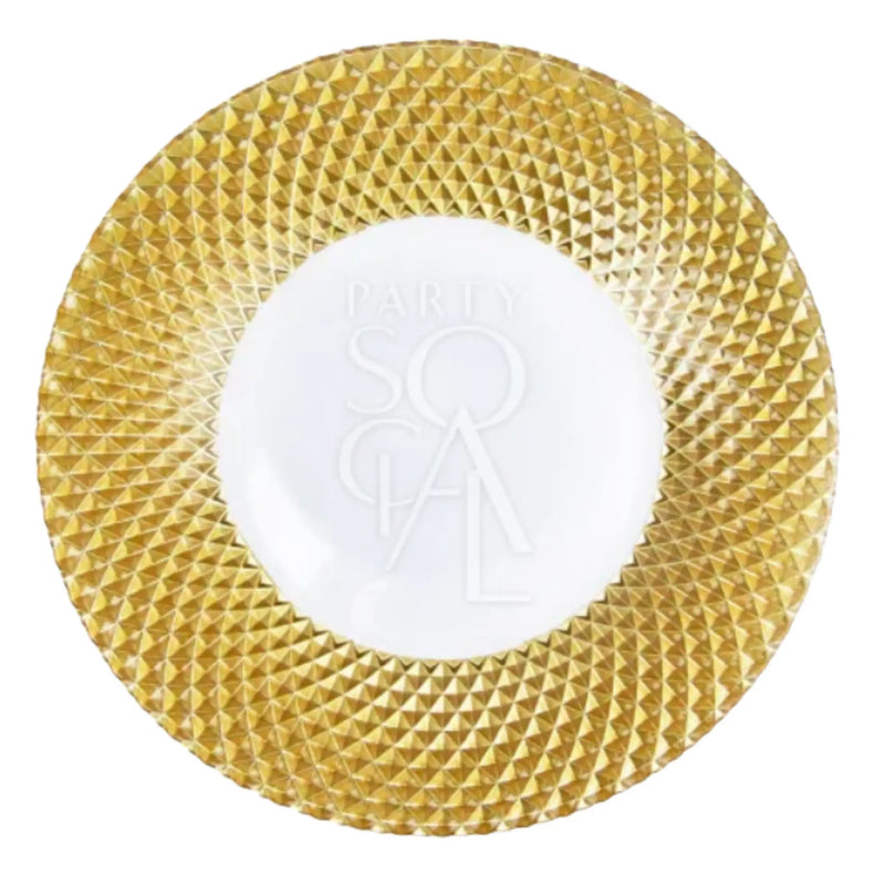 Charger Plate - Gold Basket Weave