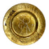 Charger Plate - Rustic Gold: A round, gold-leaf-style decorative platter, featuring a stylized PARTY SOCIAL logo, perfect for adding elegance to dining settings.