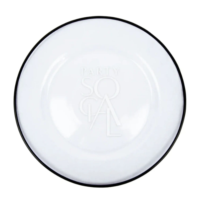 Charger Plate - Clear with Black Rim