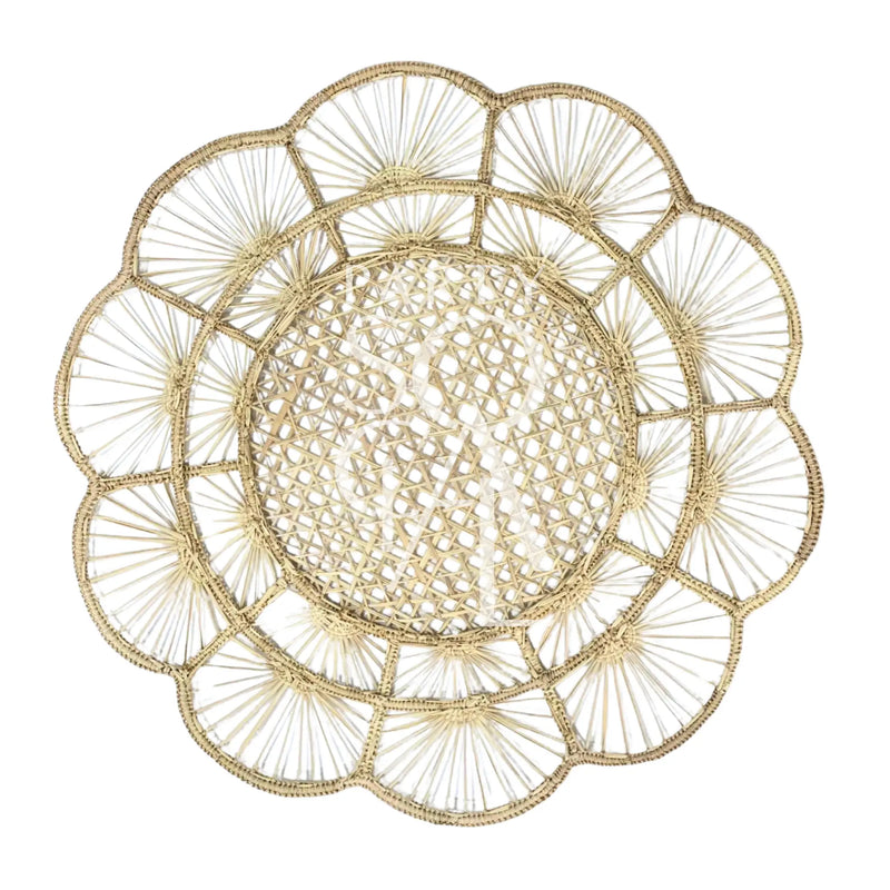 Charger Plate - Floral Rattan Wire