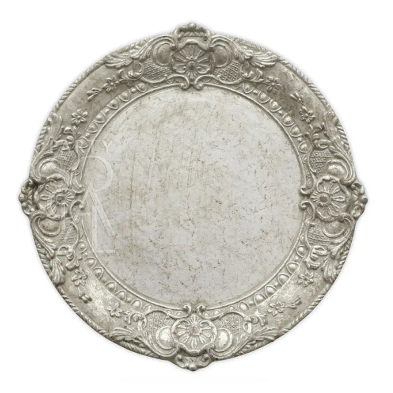 Charger Plate - Florentine Antique Wood