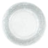 Charger Plate - Glass Silver Ruffle: A decorative glass charger with a ruffled edge, perfect for adding elegance to wedding or event table settings.