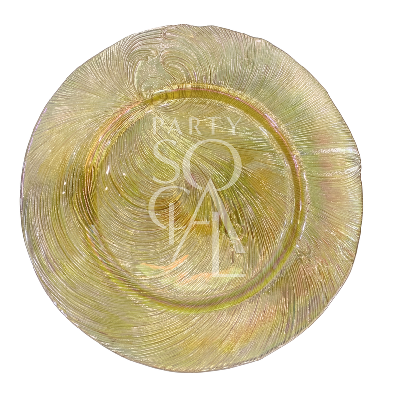 Charger Plate - Gold Swirl