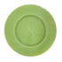 CHARGER PLATE - SAGE LINED: A decorative plate with a fluted rim and smooth center, ideal for enhancing elegant event table settings.