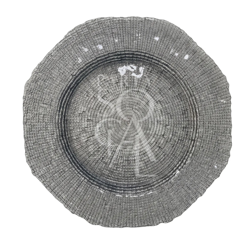 Charger Plate - Silver Grain