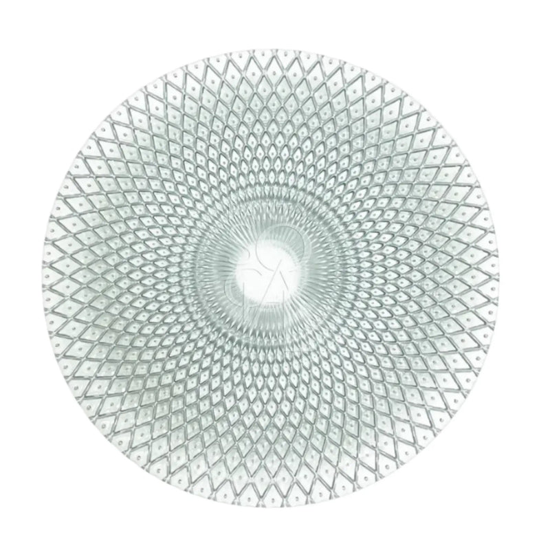 Charger Plate - Silver Peacock