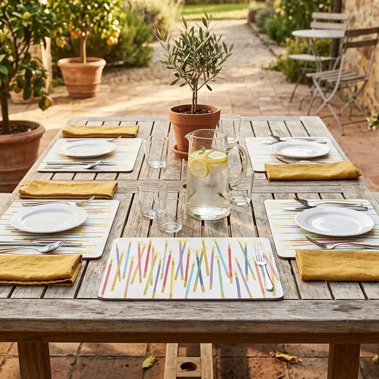 Candles Rectangle Paper Placemats - 12 Per Package