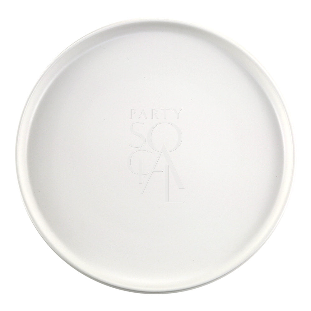 Desert Sand Collection plate with text, part of an elegant tableware rental package for Ramadan dining, available from Party Social for stylish table settings.