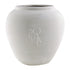 Off White Lined Pot, versatile ceramic vase for event decoration, ideal for flowers or sand. Available in two sizes for themed occasions.