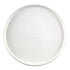 CERAMIC PLATES - WHITE: Elegant white ceramic plate featuring text design, ideal for enhancing dining settings. Perfect for weddings and special occasions. Available in various sizes for versatility.