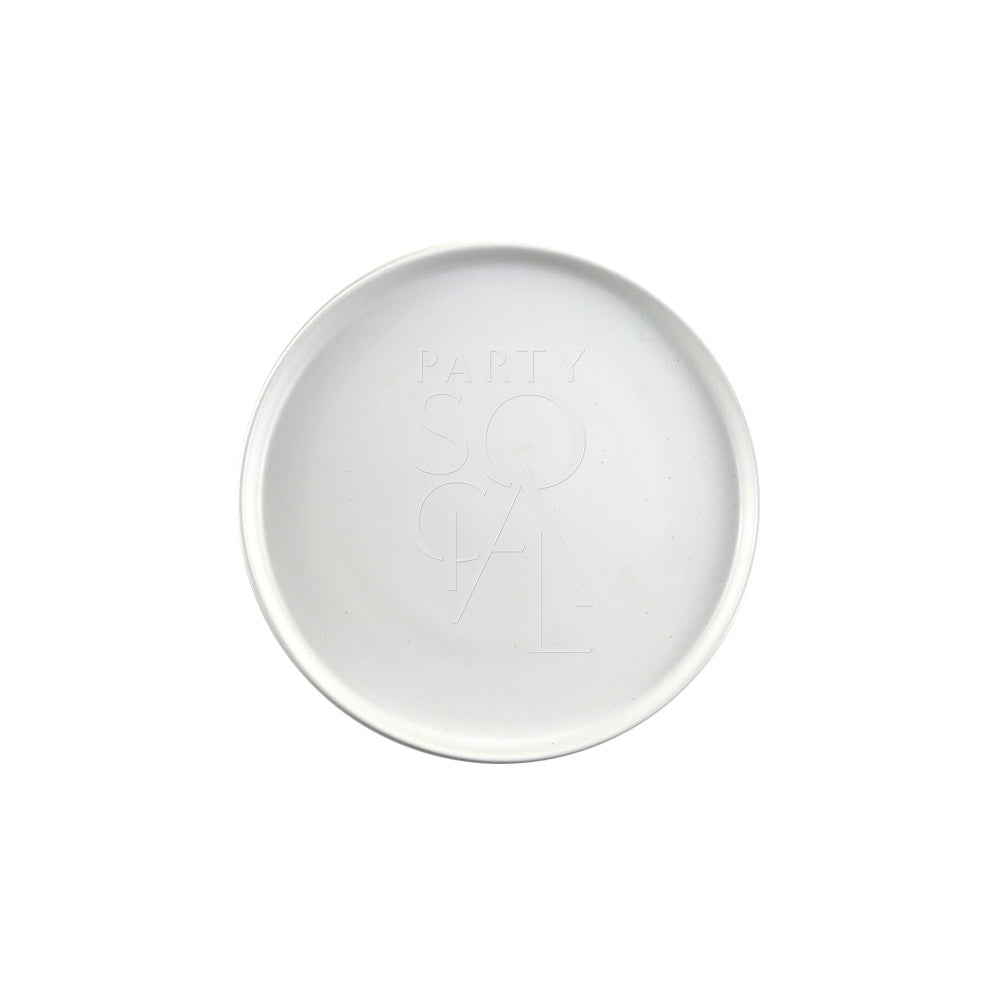 CERAMIC PLATES - WHITE: Elegant white ceramic plate, ideal for enhancing table settings. Perfect for events, available in multiple sizes for versatile use.