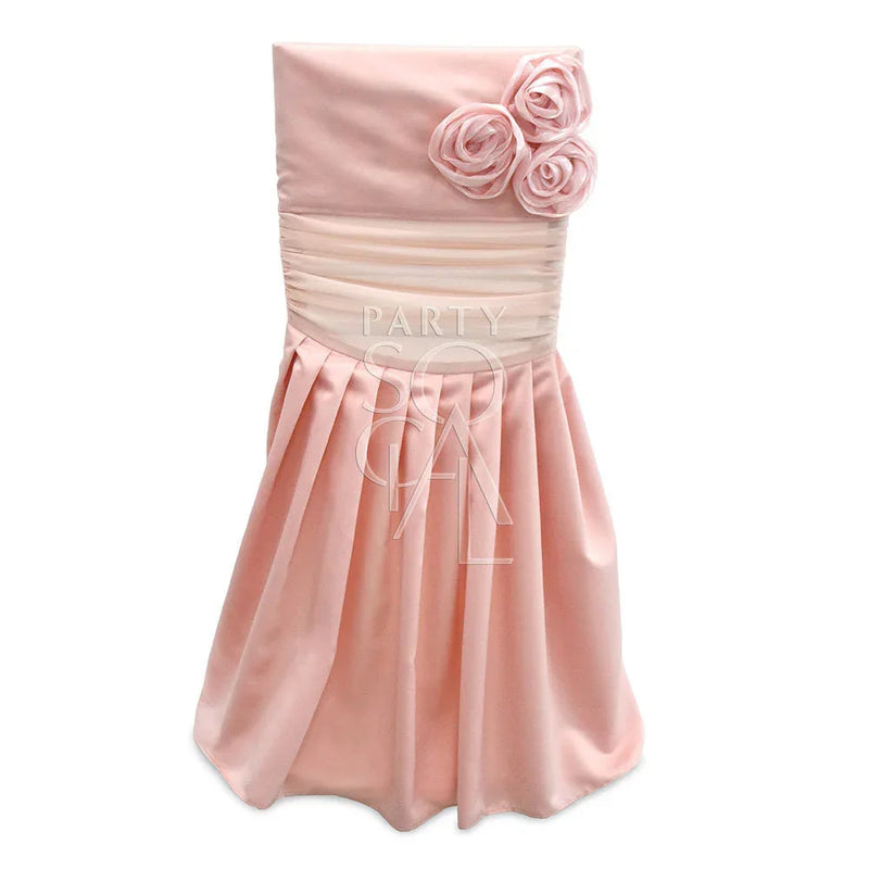 CHAIR COVER PINK SATIN CHIAVARI