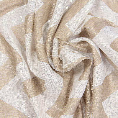 Round Chevron Tablecloth, close-up of premium fabric texture, ideal for special occasions and events, highlighting intricate chevron pattern. Perfect for enhancing party decor.