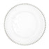 CHARGER PLATE - BEADED: Elegant beaded glass charger plate, perfect for enhancing any table setting at parties and events. Measures 33cm in diameter.