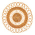 CHARGER PLATE-RATTAN WIRE: A woven wicker basket-style charger plate, ideal for rustic or boho-themed events, enhancing indoor or outdoor tablescapes. 36cm diameter.