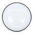 CHARGER PLATE - CLEAR W/ BLACK RIM: Modern-style plate with black rim, ideal for elegant table settings. Perfect for enhancing luxurious dining experiences.