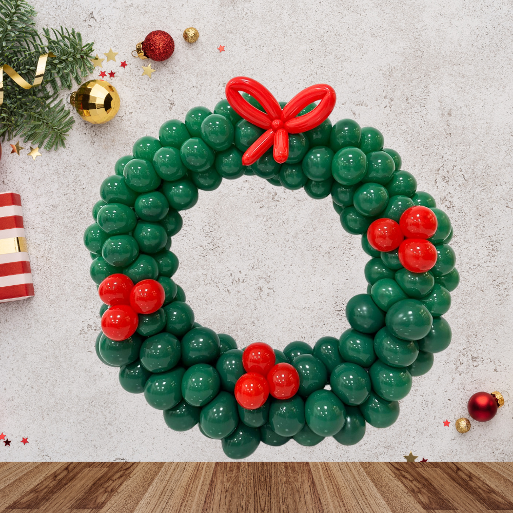 Christmas Balloon Wreath from Party Social, featuring a creative, festive design perfect for holiday decorations and celebrations.