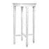 WHITE WOOD COCKTAIL TABLE with sleek legs, ideal for events, available from Party Social.