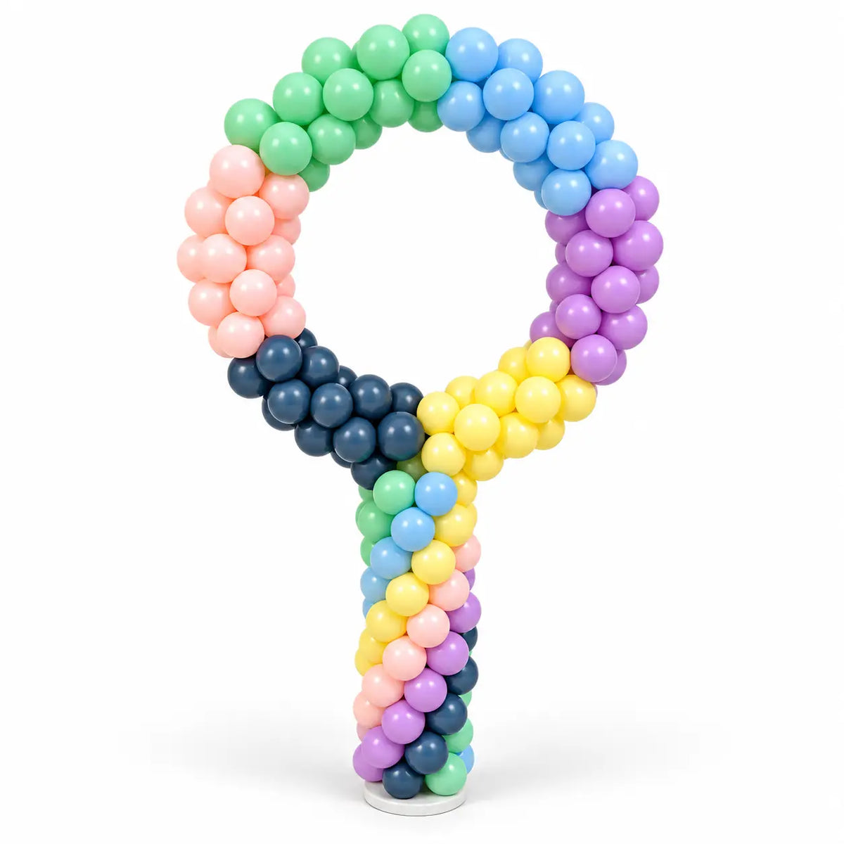 Pastel Rainbow Balloon Hoop Display