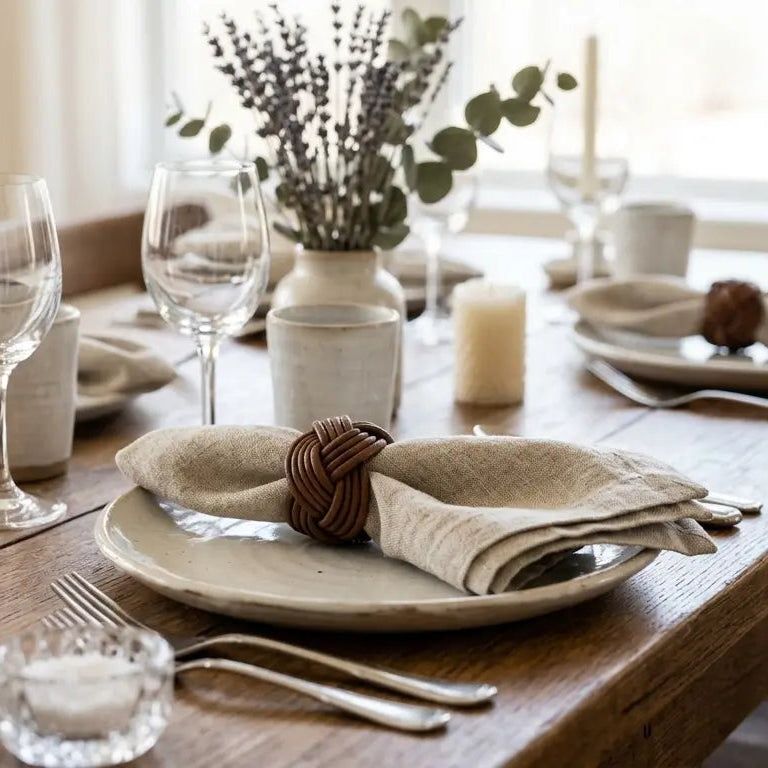 Cotton Knot Napkin Ring - 6 per pack