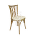 Crisscross Chair Oak Wood with cushion, ideal for weddings and events. Made from authentic oak, suitable for use with wooden tables or independently.