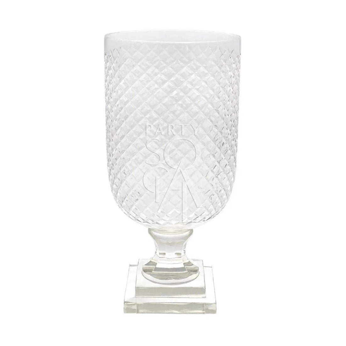 Crystal Cut Vases on a table, featuring elegant floral arrangements as a centerpiece, showcasing their classic design suitable for enhancing party and event decor.