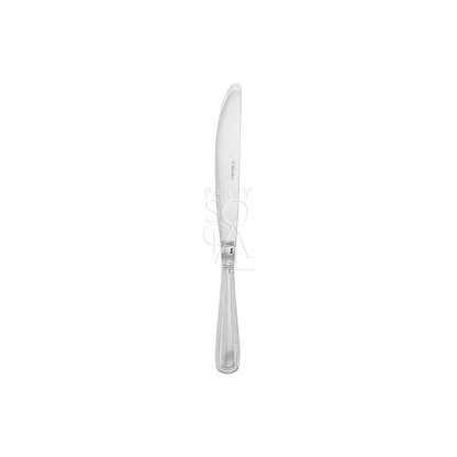 Close-up of CUTLERY SIMPLE SILVER knife, part of a durable flatware set available at Party Social, ideal for enhancing any table setting.