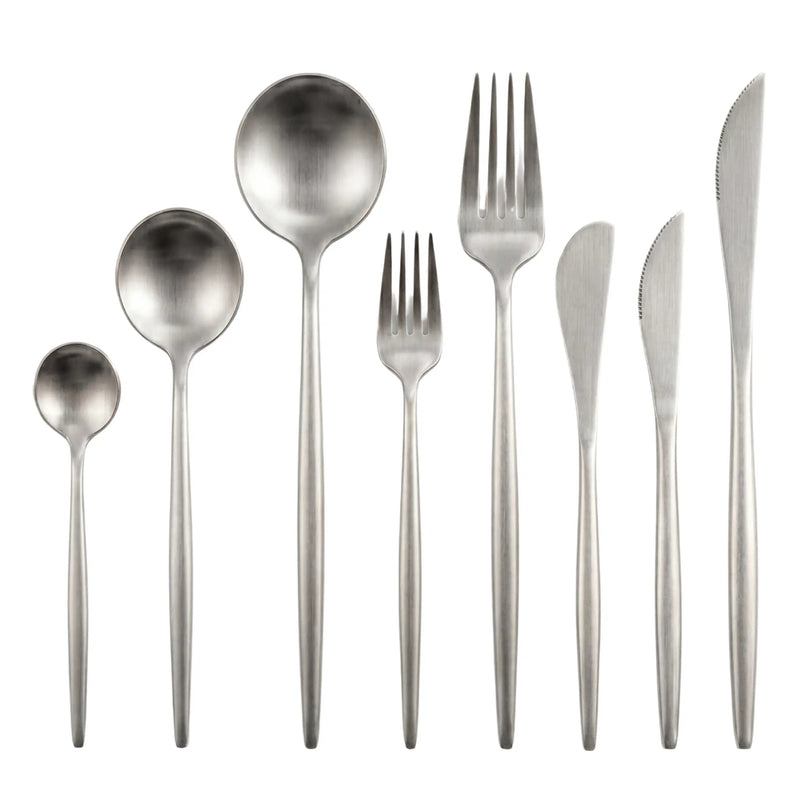Silver Modern Cutlery Collection