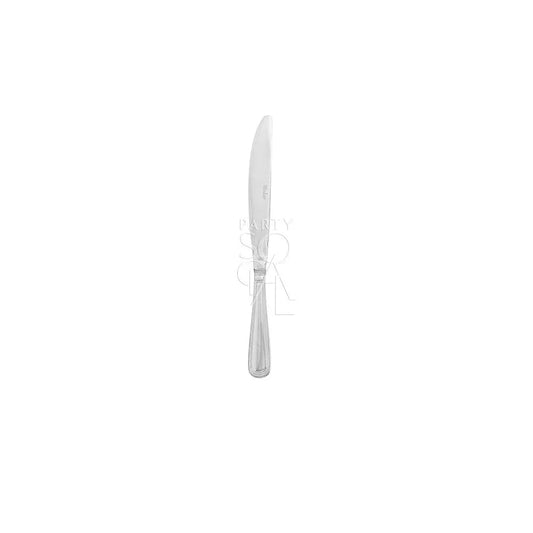 Close-up of the CUTLERY SIMPLE SILVER knife, part of a durable flatware set from Party Social, perfect for enhancing any dining occasion.