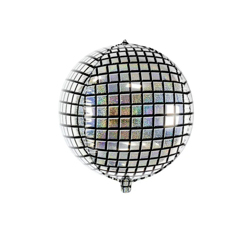 Round 4D Disco Foil Balloon-5 per pack