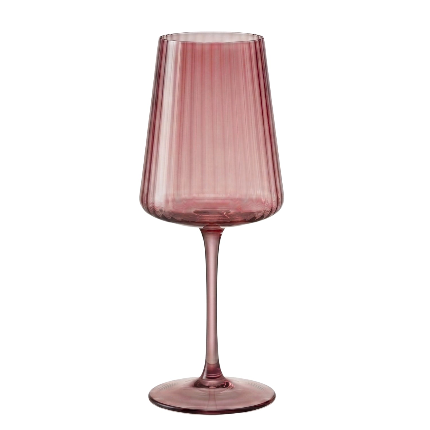 Dusty Rose Lined Glassware Collection
