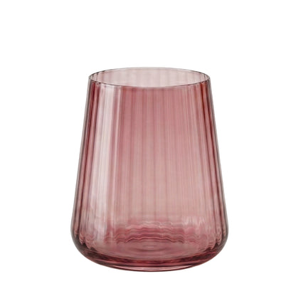 Dusty Rose Lined Glassware Collection