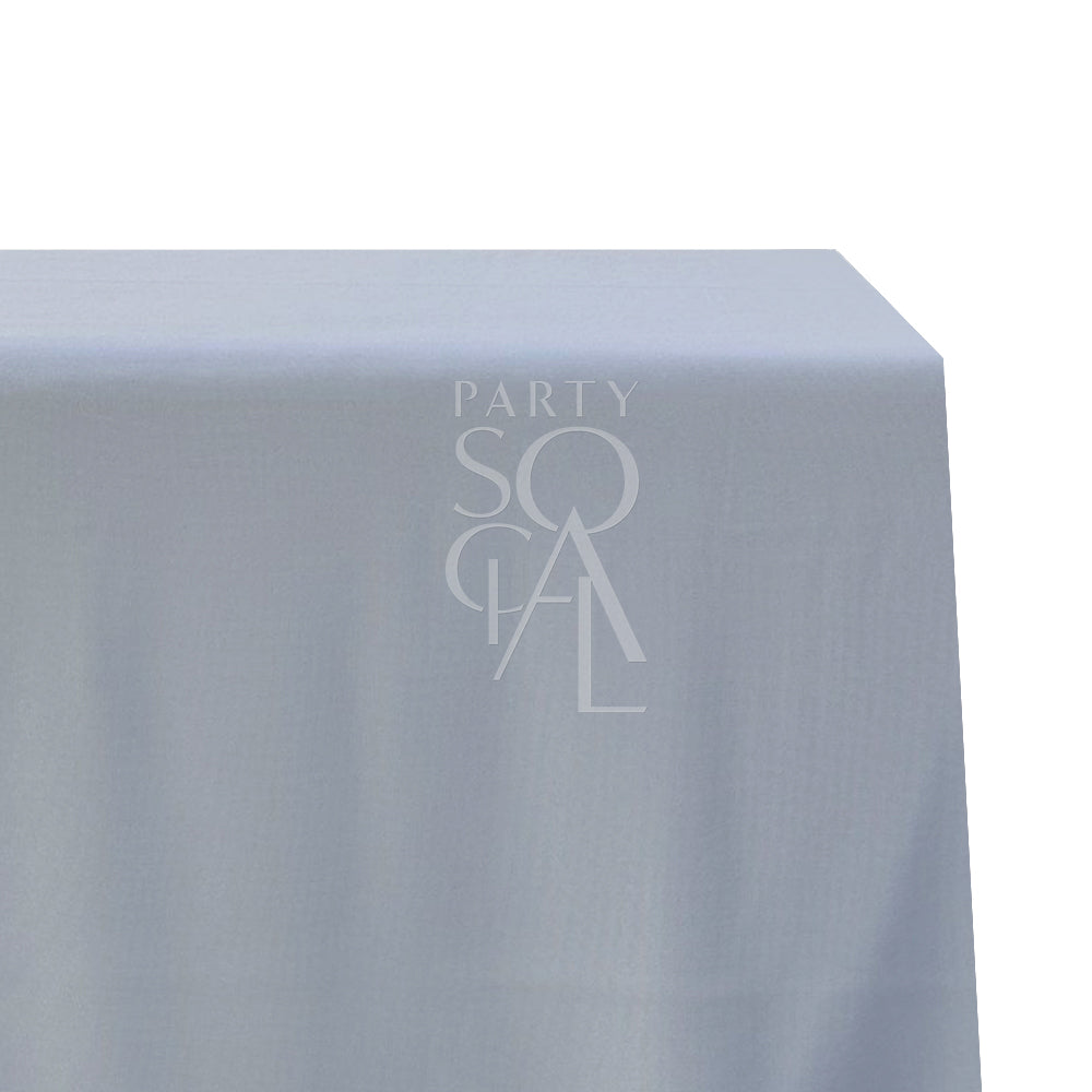 Rectangular tablecloth cotton linen featuring a subtle logo, ideal for enhancing special occasions with a premium touch from Party Social.