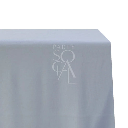 Rectangular tablecloth cotton linen featuring a subtle logo, ideal for enhancing special occasions with a premium touch from Party Social.