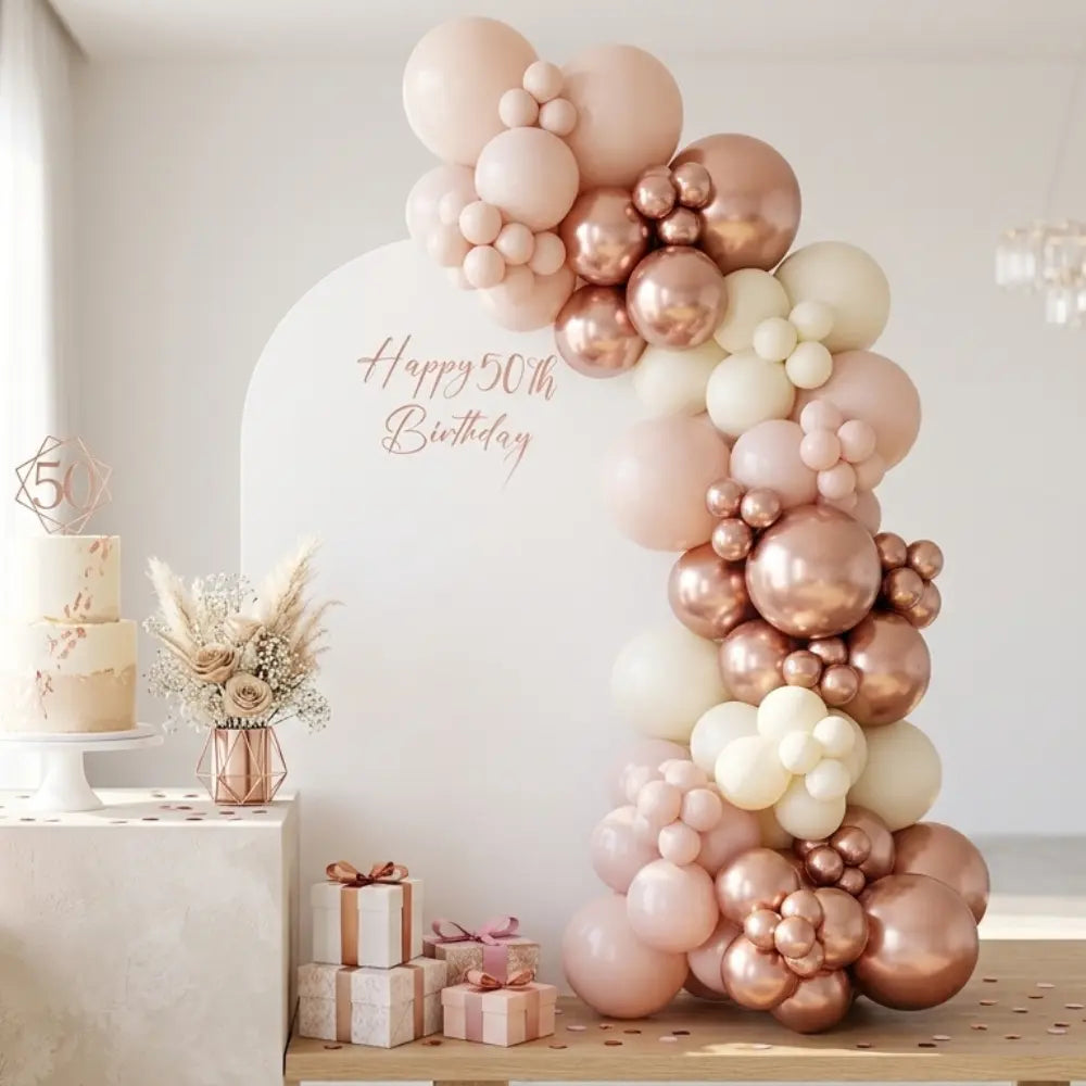 Balloon Backdrop or any type of celebration with text in the backdrop