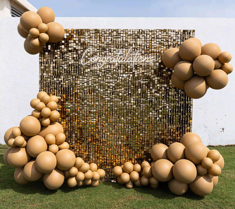 Golden Shimmer Celebration Wall