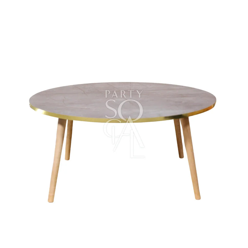 Grey Gold Rimmed Coffee Table