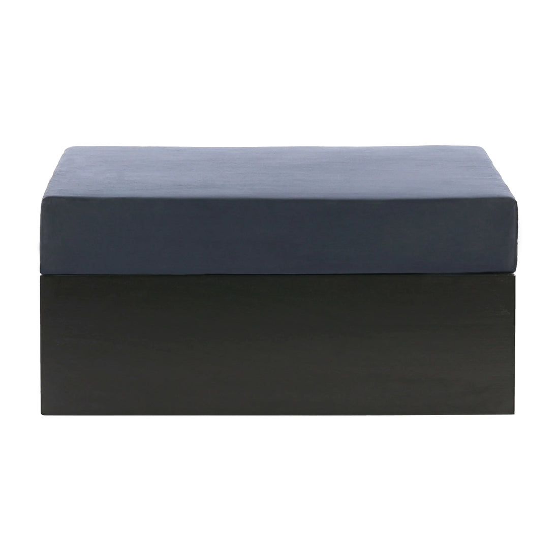 SOFA ISLAND: Modern seating piece with a sleek, black and grey box design, ideal for event lounges. Dimensions: 100cm x 100cm x 45cm.